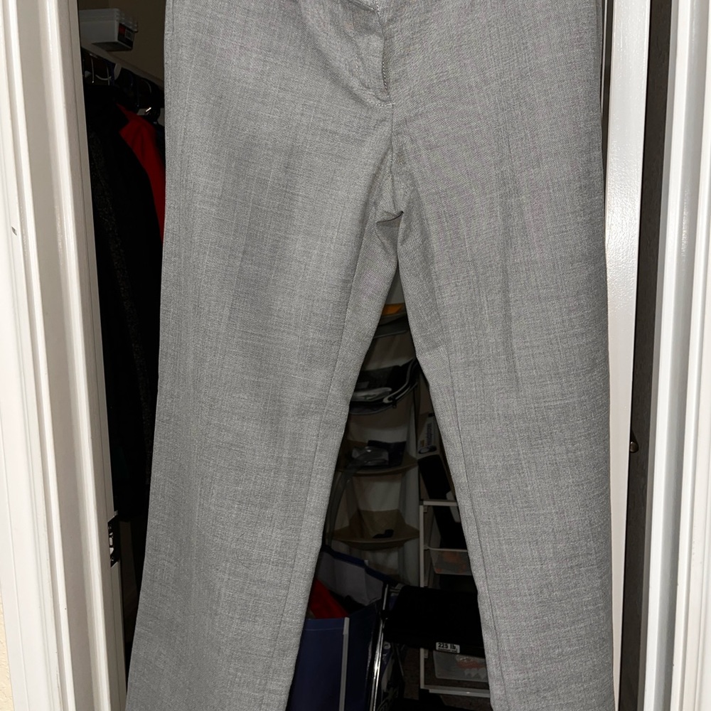 New York & Company Light Gray Flare Pants